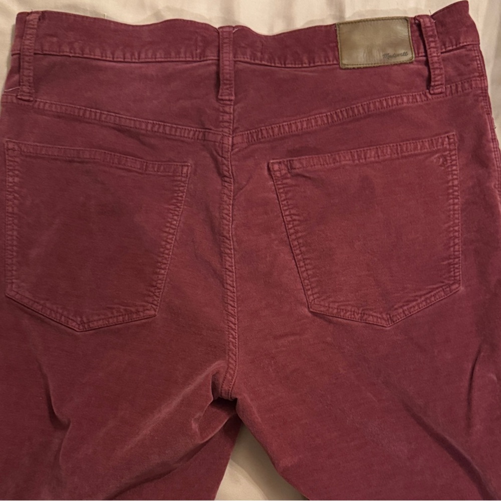 Madewell Maroon velvet Trousers